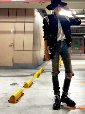 「Saint Laurent（サンローラン）のアイテム（ジャケット/アウター）」を使った、こーすけさん（メンズ・167cm）の春コーディネート