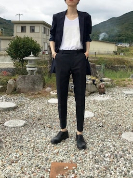 「DRIES VAN NOTEN（ドリスヴァンノッテン）のアイテム（テーラードジャケット）」を使った、こーすけさん（メンズ・167cm）の秋コーディネート