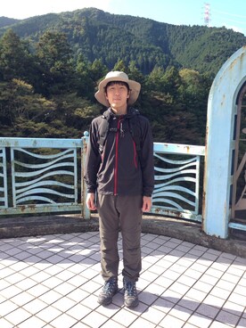 「アイテム（カーゴパンツ、ブラウン系）」を使った、Daisuke Aさん（メンズ・168cm）の秋コーディネート