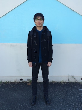 「JOHN LAWRENCE SULLIVAN」｜「アイテム（ダッフルコート）」を使った、Daisuke Aさん（メンズ・168cm）の冬コーディネート