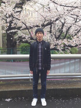 「A.P.C.」｜「アイテム（その他アウター）」を使った、Daisuke Aさん（メンズ・168cm）の春コーディネート
