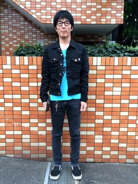「JOHN LAWRENCE SULLIVAN（ジョンローレンスサリバン）のアイテム（デニムジャケット）」を使った、Daisuke Aさん（メンズ・168cm）の春コーディネート