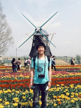 「Pledge（プレッジ）のアイテム（パンツ）」を使った、Daisuke Aさん（メンズ・168cm）の春コーディネート