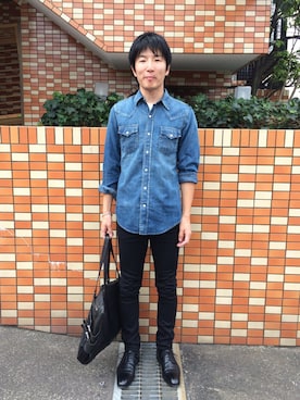 「記念撮影」｜Daisuke Aさん（メンズ・168cm）の夏コーディネート