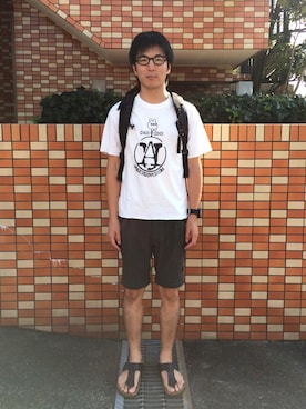 「アイテム（カーゴパンツ、ブラウン系）」を使った、Daisuke Aさん（メンズ・168cm）の夏コーディネート