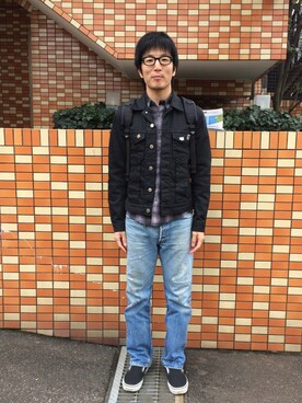 「JOHN LAWRENCE SULLIVAN（ジョンローレンスサリバン）のアイテム（デニムジャケット）」を使った、Daisuke Aさん（メンズ・168cm）の秋コーディネート