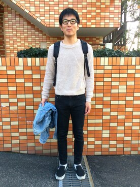 「Saint Laurent」｜「アイテム（デニムジャケット）」を使った、Daisuke Aさん（メンズ・168cm）の秋コーディネート