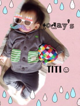 「SCAMP CAMP」｜titi☺︎さん（キッズ・70cm）の冬コーディネート