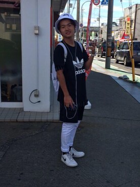 のっぺらぼーさん（メンズ・168cm）の夏コーディネート