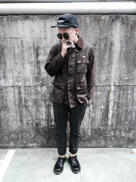 「Dr. Martens（ドクターマーチン）のアイテム（パンツ）」を使った、paullinさん（メンズ・173cm）の冬コーディネート