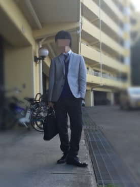 「DOWBL（ダブル）のアイテム（カーディガン/ボレロ）」を使った、えぼさん（メンズ・172cm）の秋コーディネート
