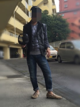 「DOWBL（ダブル）のアイテム（帽子）」を使った、えぼさん（メンズ・172cm）の秋コーディネート