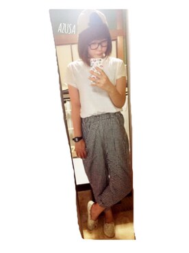 「CASIO」｜「アイテム（その他シューズ）」を使った、アズ☺︎さん（レディース・159cm）の夏コーディネート