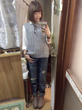 アズ☺︎さん（レディース・159cm）の秋コーディネート