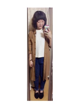 「アイテム（シャツワンピース）」を使った、アズ☺︎さん（レディース・159cm・20代）の秋コーディネート
