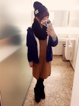 「アイテム（シャツワンピース）」を使った、アズ☺︎さん（レディース・159cm・20代）の秋コーディネート