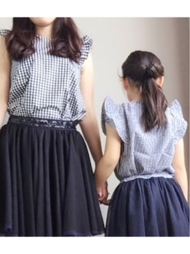 「PETIT BATEAU（プチバトー）のアイテム（スカート）」を使った、mikiさん（レディース・161cm）の夏コーディネート
