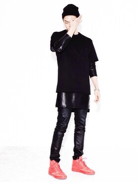 「Saint Laurent」｜「アイテム（ニットキャップ/ビーニー）」を使った、alive21さん（メンズ・181cm）の秋コーディネート