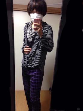 「ALGONQUINS（アルゴンキン）のアイテム（パンツ）」を使った、ちゃむめろさん（メンズ・171cm）の夏コーディネート