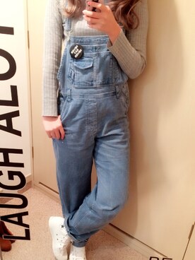 「gray」｜「アイテム（オールインワン・サロペット）」を使った、夏焼雅さん（レディース・160cm）の冬コーディネート