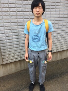 「mercibeaucoup,（メルシーボークー）のアイテム（腕時計）」を使った、かぼちゃさん（メンズ・173cm）の夏コーディネート