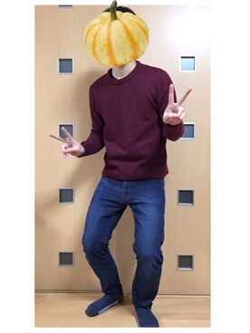 「grn」｜「アイテム（その他）」を使った、かぼちゃさん（メンズ・173cm）の冬コーディネート