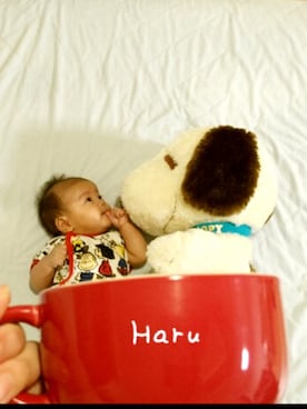 「アイテム（ママ＆ベビー）」を使った、Haruさん（キッズ・60cm）の秋コーディネート