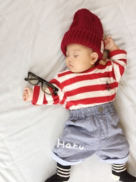 「ちびウォーリーし隊。」｜Haruさん（キッズ・60cm）の秋コーディネート