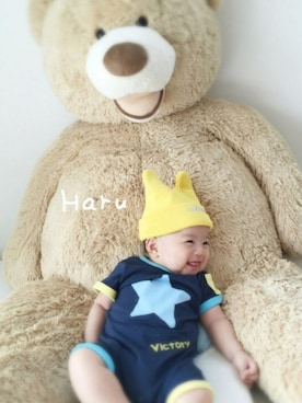 「生後3ヶ月」｜「アイテム（その他）」を使った、Haruさん（キッズ・60cm）の秋コーディネート