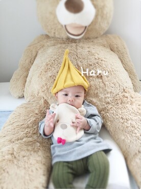 「3ヶ月」｜「アイテム（その他）」を使った、Haruさん（キッズ・60cm）の秋コーディネート