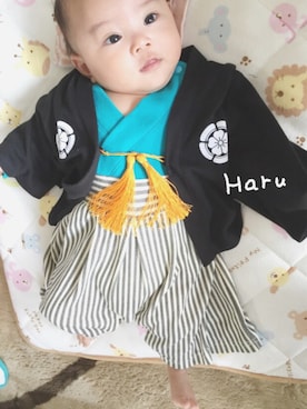 「3ヶ月」｜「アイテム（その他）」を使った、Haruさん（キッズ・60cm）の秋コーディネート