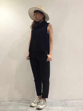 「SUPERTHANKS」｜「アイテム（帽子）」を使った、myk127さん（レディース・155cm）の夏コーディネート