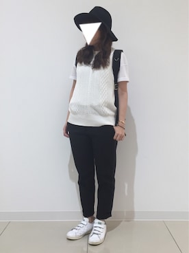 「SEVENDAYS=SUNDAY（セブンデイズサンデイ）のアイテム（ベスト）」を使った、myk127さん（レディース・155cm）の夏コーディネート
