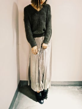 「skirt」｜「アイテム（ブーティ）」を使った、airibabyさん（レディース・165cm）の秋コーディネート