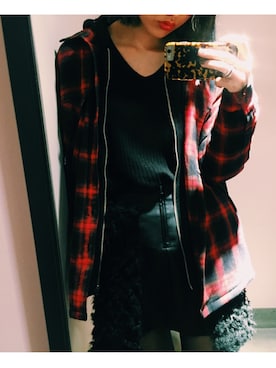 「UNIF」｜「アイテム（スカート）」を使った、airibabyさん（レディース・165cm）の秋コーディネート
