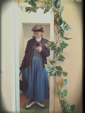 「L.L.Bean（エルエルビーン）のアイテム（ワンピース/ドレス）」を使った、えちご屋さん（レディース・168cm）の春コーディネート