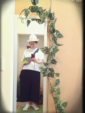 「cherpa（シェルパ）のアイテム」を使った、えちご屋さん（レディース・168cm）の夏コーディネート