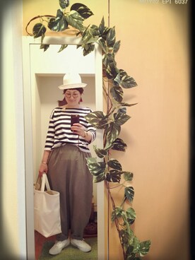 「cherpa（シェルパ）のアイテム」を使った、えちご屋さん（レディース・168cm）の夏コーディネート