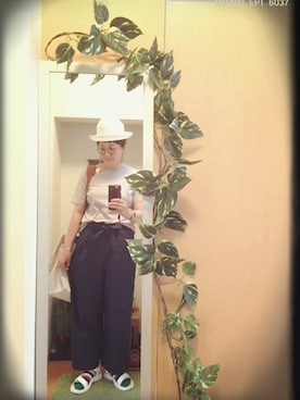 「cherpa（シェルパ）のアイテム」を使った、えちご屋さん（レディース・168cm）の夏コーディネート