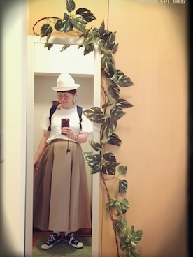 「アイテム（イヤリング）」を使った、えちご屋さん（レディース・168cm・40代）の夏コーディネート