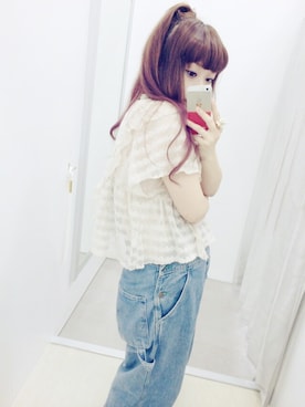 「OSHKOSH（オシュコシュ）のアイテム（つなぎ/オールインワン）」を使った、chihiro*さん（レディース・158cm）の夏コーディネート
