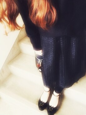 「ロングヘア」｜「アイテム（その他シューズ）」を使った、chihiro*さん（レディース・158cm）の秋コーディネート