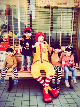 「マクドナルド」｜「アイテム（その他）」を使った、naooon☆さん（キッズ・110cm）の秋コーディネート