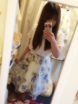 「EBELE MOTION（エベルモーション）のアイテム（スカート）」を使った、Kumi₍ᐢ•ﻌ•ᐢ₎*･ﾟ｡さん（レディース・155cm）の夏コーディネート