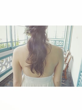 「ヘアメイク」｜よち☆さん（レディース・155cm）の夏コーディネート