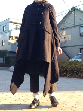 「ドッキング」｜「アイテム（ダウンジャケット/コート）」を使った、ciocclato_72さん（レディース・157cm）の冬コーディネート