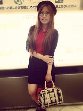 「skirt」｜「アイテム（その他アウター）」を使った、mye gurungさん（レディース・157cm）の冬コーディネート