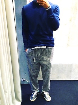 「umit benan（ウミットベナン）のアイテム（パンツ）」を使った、joshukeさん（メンズ・177cm）の夏コーディネート