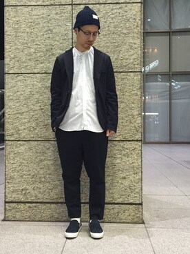 「08sircus（ゼロエイトサーカス）のアイテム（その他）」を使った、矢野 勇太さん（メンズ・170cm）の冬コーディネート