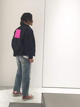 「soe（ソーイ）のアイテム（ブルゾン）」を使った、矢野 勇太さん（メンズ・170cm）の春コーディネート